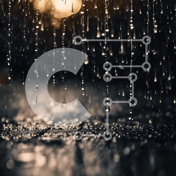 Intra Συλλεκτικό Ξύλινο Παζλ Plywood  4mm - Σταγόνες βροχής σε σκούρο φόντο Σε Ξύλινο Κουτί - Διαστάσεις Puzzle: 10x10 cm – 25 κομμάτια