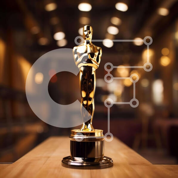 Intra Συλλεκτικό Ξύλινο Παζλ Plywood  4mm - Άγαλμα Όσκαρ σε ξύλινο τραπέζι Σε Ξύλινο Κουτί - Διαστάσεις: 10x10 cm – 25 κομμάτια