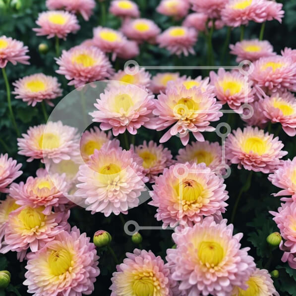 Intra Συλλεκτικό Ξύλινο Παζλ Plywood  4mm - Ζωντανά ροζ και κίτρινα λουλούδια στον κήπο Σε Ξύλινο Κουτί - Διαστάσεις: 10x10 cm – 25 κομμάτια