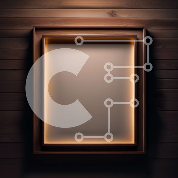 Intra Συλλεκτικό Ξύλινο Παζλ Plywood  4mm - Άδειο ξύλινο πλαίσιο με λευκό καμβά στον τοίχο Σε Ξύλινο Κουτί - Διαστάσεις Puzzle: 10x10 cm – 25 κομμάτια