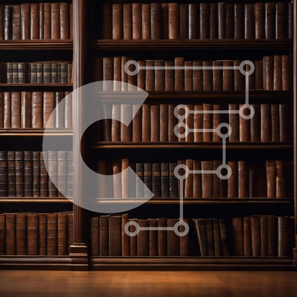 Intra Συλλεκτικό Ξύλινο Παζλ Plywood  4mm - Βιβλιοθήκη με σειρές από ράφια και παλιά βιβλία Σε Ξύλινο Κουτί - Διαστάσεις Puzzle: 10x10 cm – 25 κομμάτια