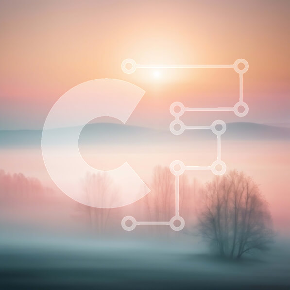 Intra Συλλεκτικό Ξύλινο Παζλ Plywood  4mm - Όμορφη εικόνα ενός ομιχλώδους τοπίου στο ηλιοβασίλεμα Σε Ξύλινο Κουτί - Διαστάσεις: 10x10 cm – 25 κομμάτια