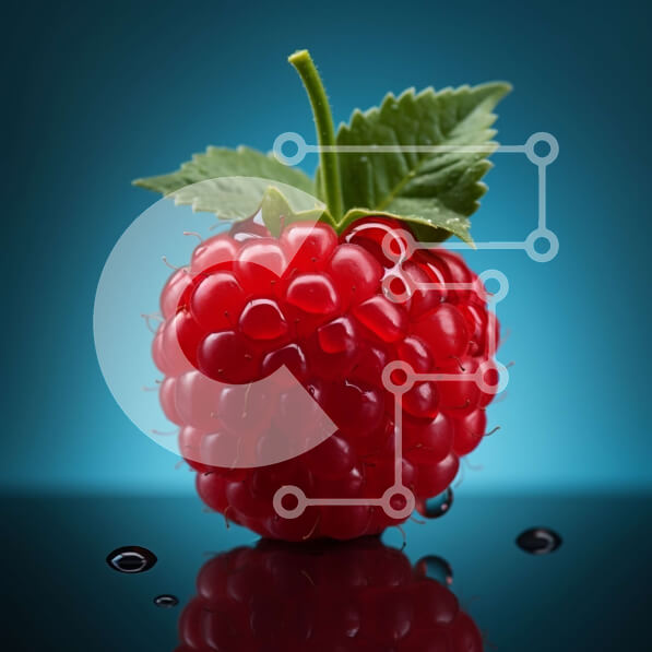 Σετ των 2 Intra Συλλεκτικό Ξύλινο Παζλ Plywood  4mm - Κόκκινο βατόμουρο σε μαύρο φόντο Σε Ξύλινο Κουτί - Διαστάσεις: 10x10 cm – 25 κομμάτια