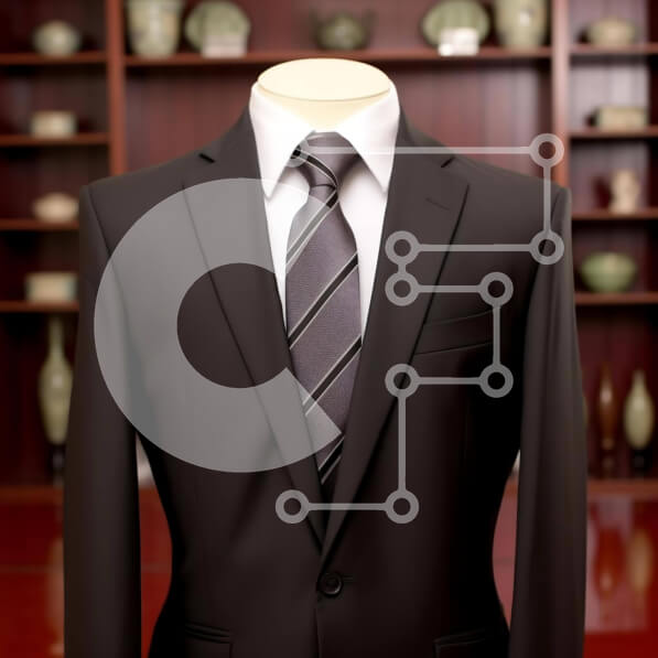 Intra Συλλεκτικό Ξύλινο Παζλ Plywood  4mm - Κομψό κοστούμι μανεκέν σε κομψό εσωτερικό Σε Ξύλινο Κουτί - Διαστάσεις Puzzle: 10x10 cm – 25 κομμάτια