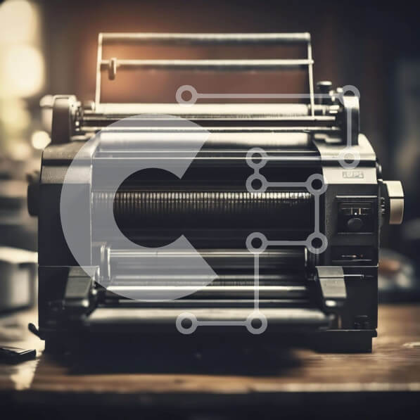 Intra Συλλεκτικό Ξύλινο Παζλ Plywood  4mm - Vintage γραφομηχανή σε ξύλινο τραπέζι Σε Ξύλινο Κουτί - Διαστάσεις: 10x10 cm – 25 κομμάτια