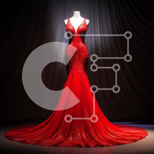 Σετ των 2 Intra Συλλεκτικό Ξύλινο Παζλ Plywood  4mm - Κόκκινο βραδινό φόρεμα στην οθόνη Σε Ξύλινο Κουτί - Διαστάσεις: 10x10 cm – 25 κομμάτια