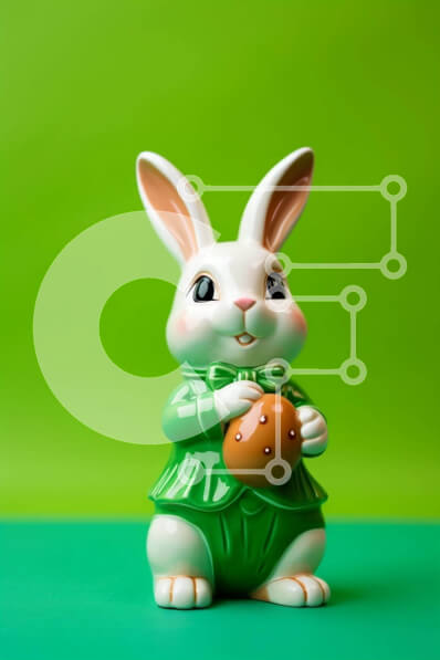 Intra Συλλεκτικό Ξύλινο Παζλ Plywood  4mm - Ειδώλιο λαγουδάκι του Πάσχα με πασχαλινό αυγό Σε Ξύλινο Κουτί - Διαστάσεις: 10x10 cm – 25 κομμάτια