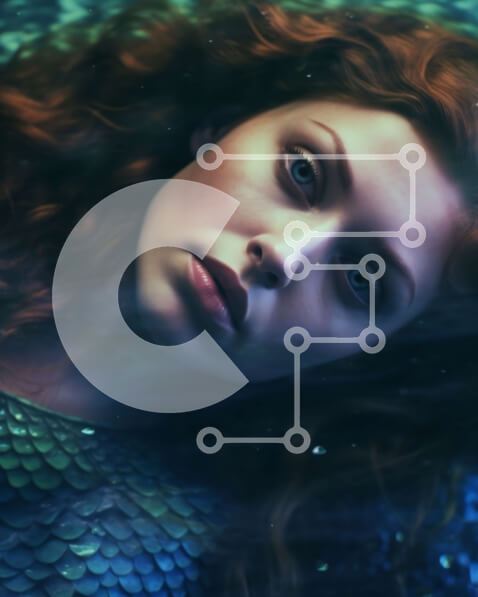 Intra Συλλεκτικό Ξύλινο Παζλ Plywood  4mm - Όμορφη εικόνα μιας γυναίκας με κλίμακες σαν γοργόνα Σε Ξύλινο Κουτί - Διαστάσεις: 10x10 cm – 25 κομμάτια