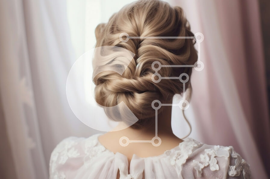 Intra Συλλεκτικό Ξύλινο Παζλ Plywood  4mm - Όμορφη φωτογραφία μιας ξανθιάς νύφης με λευκό νυφικό με μπούστο από δαντέλα Σε Ξύλινο Κουτί - Διαστάσεις Puzzle: 10x10 cm – 25 κομμάτια