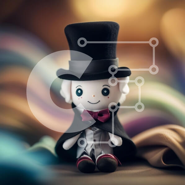 Intra Συλλεκτικό Ξύλινο Παζλ Plywood  4mm - Αξιολάτρευτη εικόνα ενός αρκουδάκι με καπέλο και παπιγιόν Σε Ξύλινο Κουτί - Διαστάσεις: 10x10 cm – 25 κομμάτια