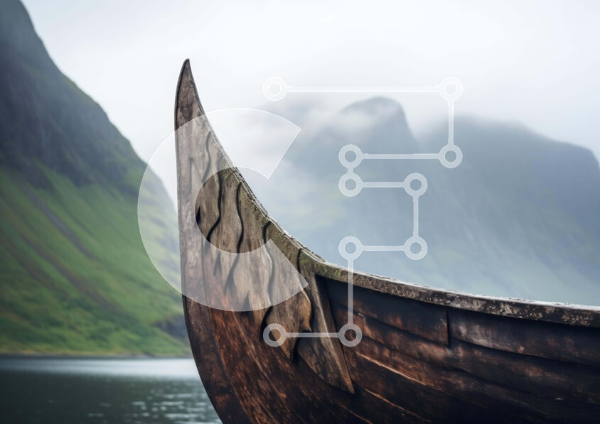 Intra Συλλεκτικό Ξύλινο Παζλ Plywood  4mm - Ρουστίκ ξύλινο σκάφος σε γραφικό ορεινό περιβάλλον Σε Ξύλινο Κουτί - Διαστάσεις: 10x10 cm – 25 κομμάτια