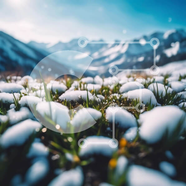 Intra Συλλεκτικό Ξύλινο Παζλ Plywood  4mm - Χιονισμένο τοπίο με βουνά στο φόντο Σε Ξύλινο Κουτί - Διαστάσεις: 10x10 cm – 25 κομμάτια