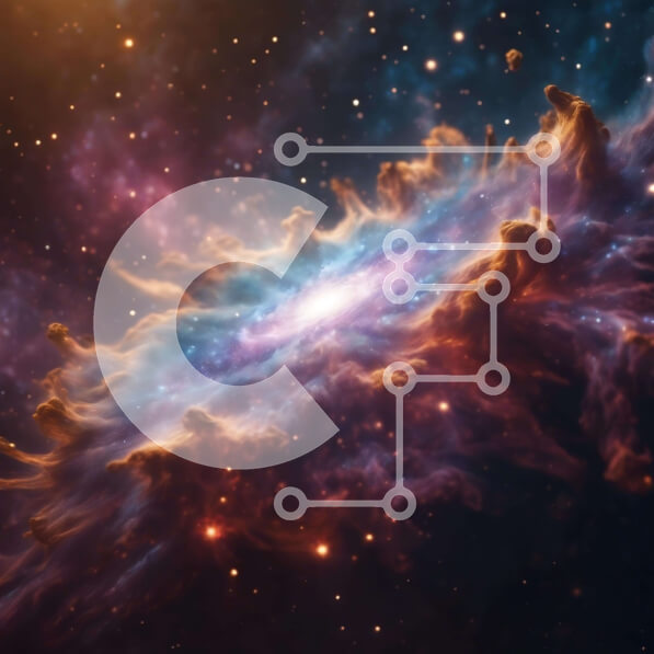 Intra Συλλεκτικό Ξύλινο Παζλ Plywood  4mm - Έναστρο σμήνος και νεφελώματα στο διάστημα Σε Ξύλινο Κουτί - Διαστάσεις Puzzle: 10x10 cm – 25 κομμάτια