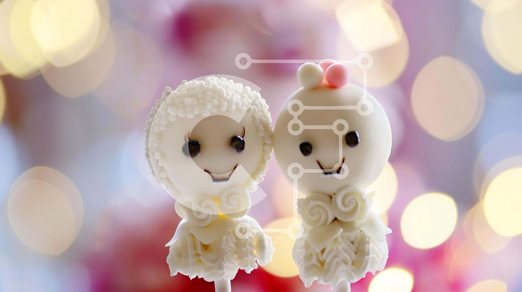 Σετ των 2 Intra Συλλεκτικό Ξύλινο Παζλ Plywood  4mm - Cake Pops σε σχήμα αγγέλου για γάμο ή ειδική περίσταση Σε Ξύλινο Κουτί - Διαστάσεις: 10x10 cm – 25 κομμάτια