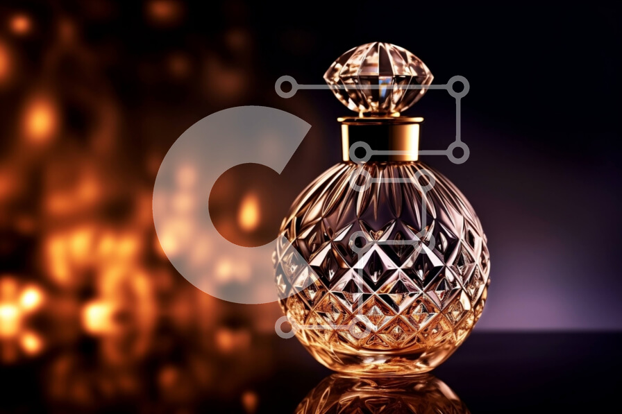 Intra Συλλεκτικό Ξύλινο Παζλ Plywood  4mm - Πανέμορφο διαφανές γυάλινο μπουκάλι αρώματος με μοτίβο διαμαντιών Σε Ξύλινο Κουτί - Διαστάσεις Puzzle: 10x10 cm – 25 κομμάτια