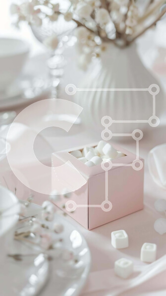 Intra Συλλεκτικό Ξύλινο Παζλ Plywood  4mm - Κομψό Τραπέζι με Marshmallows Σε Ξύλινο Κουτί - Διαστάσεις: 10x10 cm – 25 κομμάτια