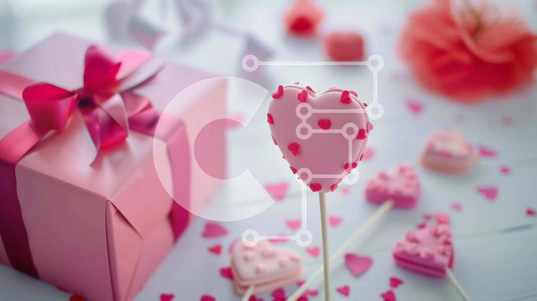 Intra Συλλεκτικό Ξύλινο Παζλ Plywood  4mm - Τούρτα και διακοσμητικά σε σχήμα καρδιάς για την ημέρα του Αγίου Βαλεντίνου Σε Ξύλινο Κουτί - Διαστάσεις: 10x10 cm – 25 κομμάτια