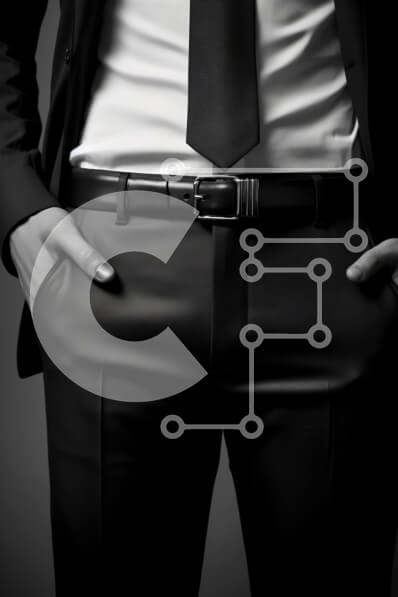 Intra Συλλεκτικό Ξύλινο Παζλ Plywood  4mm - Εικόνα σοβαρού επιχειρηματία με μαύρο κοστούμι, γραβάτα και παπούτσια Σε Ξύλινο Κουτί - Διαστάσεις Puzzle: 10x10 cm – 25 κομμάτια