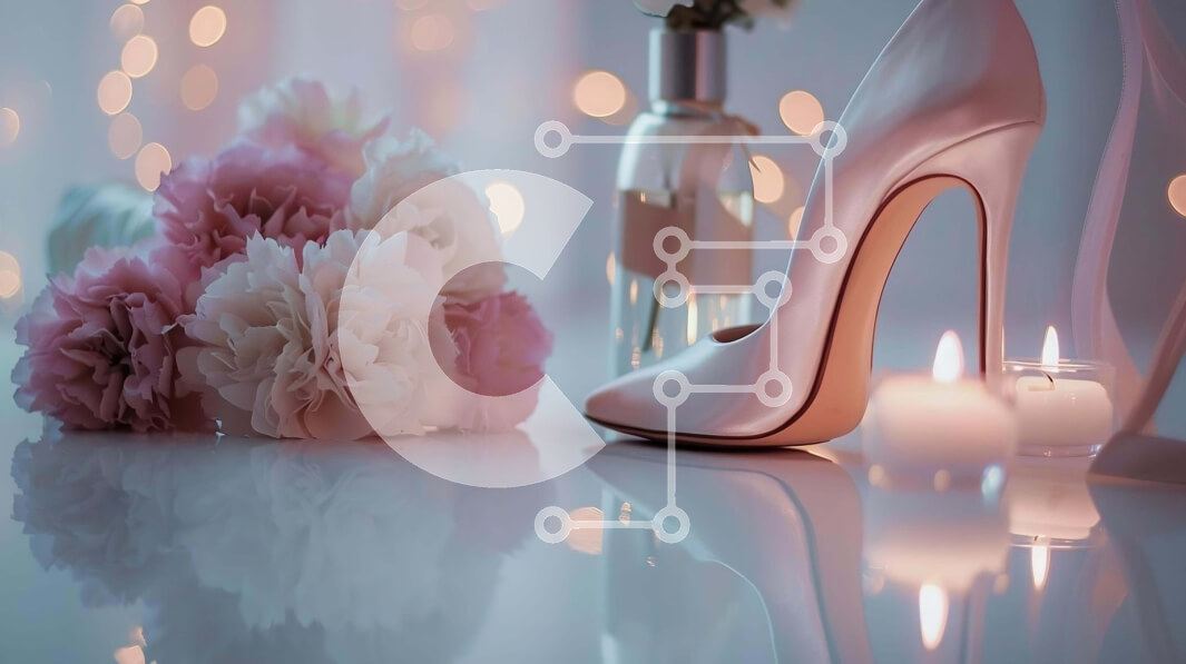 Intra Συλλεκτικό Ξύλινο Παζλ Plywood  4mm - Σύνθεση με ψηλοτάκουνα παπούτσια, λουλούδια και κεριά Σε Ξύλινο Κουτί - Διαστάσεις Puzzle: 10x10 cm – 25 κομμάτια