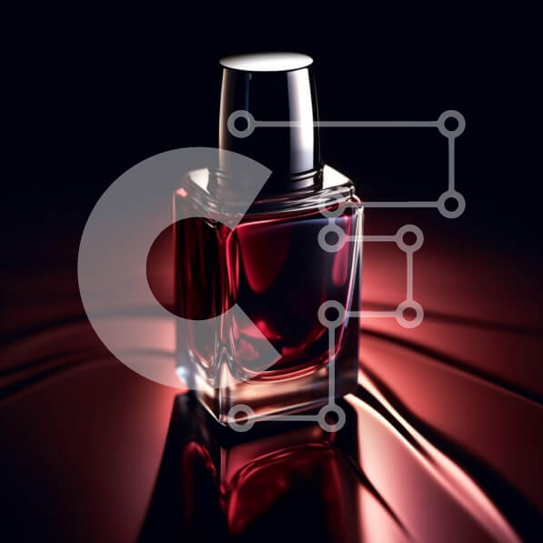 Intra Συλλεκτικό Ξύλινο Παζλ Plywood  4mm - Εικόνα υψηλής ποιότητας κόκκινου υγρού σε γυάλινο μπουκάλι με μαύρο καπάκι Σε Ξύλινο Κουτί - Διαστάσεις: 10x10 cm – 25 κομμάτια