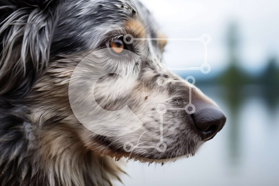 Σετ των 2 Intra Συλλεκτικό Ξύλινο Παζλ Plywood  4mm - Θλιμμένο σκυλί με καφέ και λευκό τρίχωμα Σε Ξύλινο Κουτί - Διαστάσεις: 10x10 cm – 25 κομμάτια