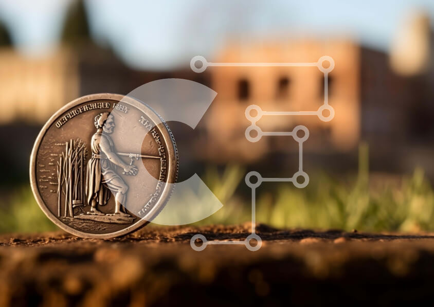 Intra Συλλεκτικό Ξύλινο Παζλ Plywood  4mm - Κέρμα που μνημονεύει την ιστορική μάχη Σε Ξύλινο Κουτί - Διαστάσεις Puzzle: 10x10 cm – 25 κομμάτια