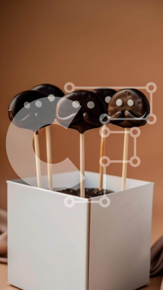 Intra Συλλεκτικό Ξύλινο Παζλ Plywood  4mm - Τούρτα σοκολάτας με μουστάκια και γένια σε λευκό κουτί Σε Ξύλινο Κουτί - Διαστάσεις: 10x10 cm – 25 κομμάτια