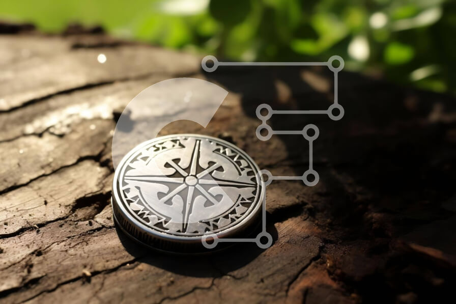 Intra Συλλεκτικό Ξύλινο Παζλ Plywood  4mm - Ασημένια πυξίδα στη φύση Σε Ξύλινο Κουτί - Διαστάσεις: 10x10 cm – 25 κομμάτια