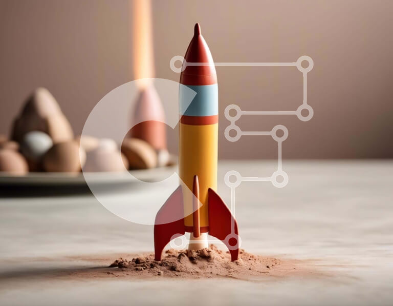 Intra Συλλεκτικό Ξύλινο Παζλ Plywood  4mm - Toy Rocket and Eggs for Puzzle με Θέμα Εκπαίδευσηal Space Exploration Activity Σε Ξύλινο Κουτί - Διαστάσεις Puzzle: 10x10 cm – 25 κομμάτια