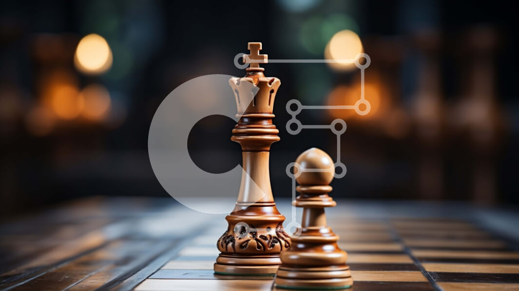 Intra Συλλεκτικό Ξύλινο Παζλ Plywood  4mm - Σκακιέρα με λευκό βασιλιά και μαύρο πιόνι Σε Ξύλινο Κουτί - Διαστάσεις: 10x10 cm – 25 κομμάτια