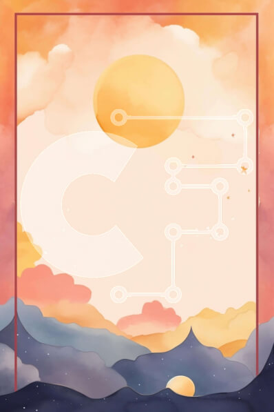 Σετ των 2 Intra Συλλεκτικό Ξύλινο Παζλ Plywood  4mm - Πλαίσιο ακουαρέλας με φόντο ήλιο, βουνά και σύννεφα Σε Ξύλινο Κουτί - Διαστάσεις: 10x10 cm – 25 κομμάτια