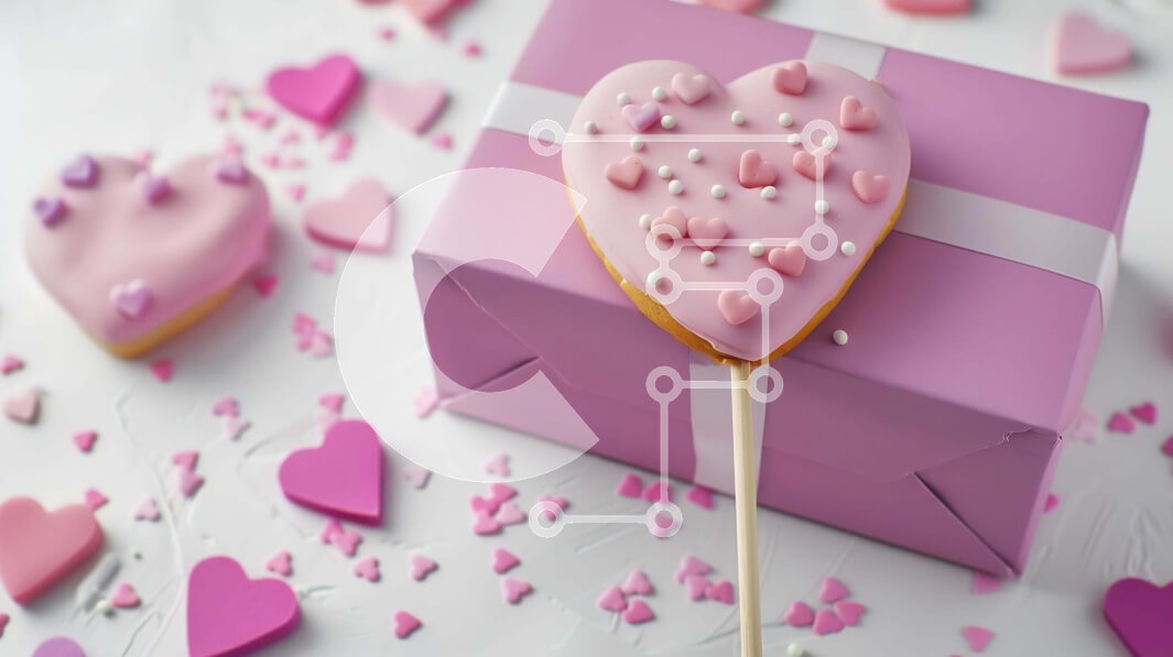 Σετ των 2 Intra Συλλεκτικό Ξύλινο Παζλ Plywood  4mm - Τούρτα και κουτί δώρου σε σχήμα καρδιάς Σε Ξύλινο Κουτί - Διαστάσεις: 10x10 cm – 25 κομμάτια