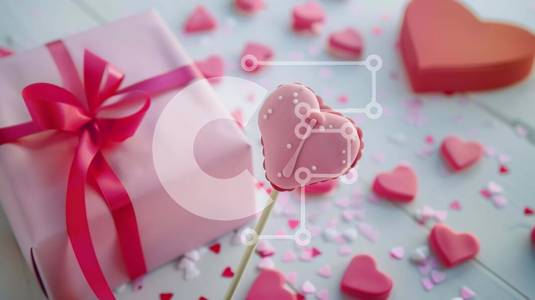 Intra Συλλεκτικό Ξύλινο Παζλ Plywood  4mm - Τούρτα του Αγίου Βαλεντίνου και Κουτί δώρου με καρδιές και κομφετί Σε Ξύλινο Κουτί - Διαστάσεις: 10x10 cm – 25 κομμάτια