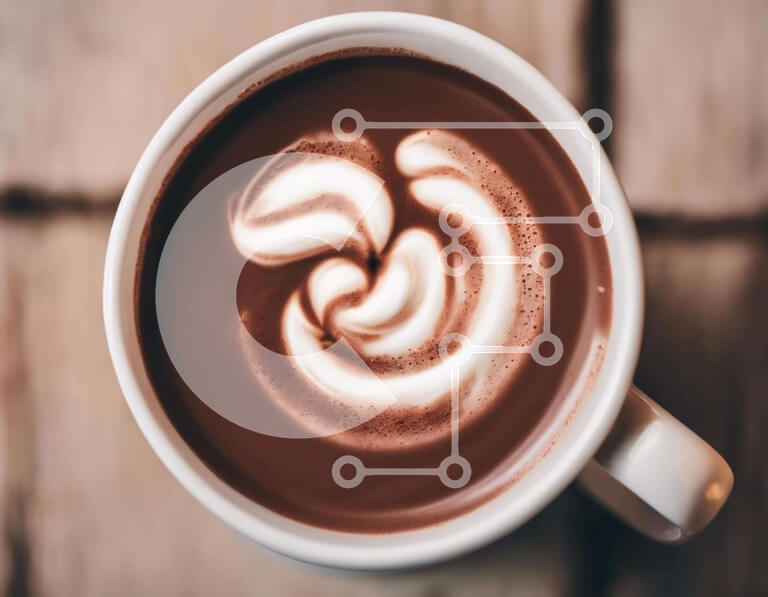 Σετ των 2 Intra Συλλεκτικό Ξύλινο Παζλ Plywood  4mm - Ζεστή σοκολάτα με σαντιγί σε ξύλινο τραπέζι Σε Ξύλινο Κουτί - Διαστάσεις: 10x10 cm – 25 κομμάτια