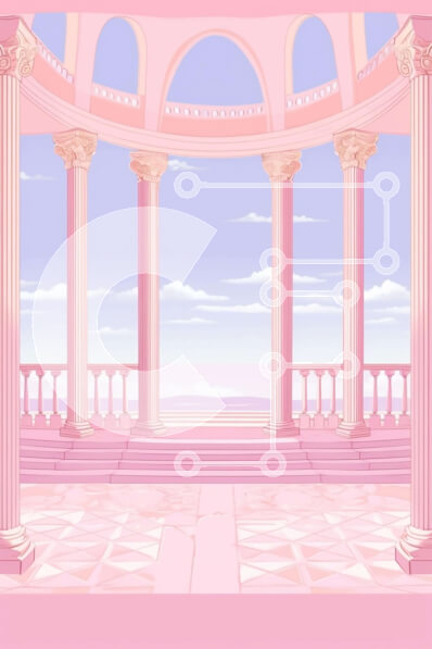 Intra Συλλεκτικό Ξύλινο Παζλ Plywood  4mm - Ευρύχωρο ροζ εσωτερικό με κολόνες και κολώνες Σε Ξύλινο Κουτί - Διαστάσεις Puzzle: 10x10 cm – 25 κομμάτια