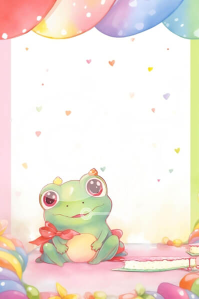 Σετ των 2 Intra Συλλεκτικό Ξύλινο Παζλ Plywood  4mm - Πράσινος βάτραχος με πολύχρωμες διακοσμήσεις και κέικ Σε Ξύλινο Κουτί - Διαστάσεις: 10x10 cm – 25 κομμάτια