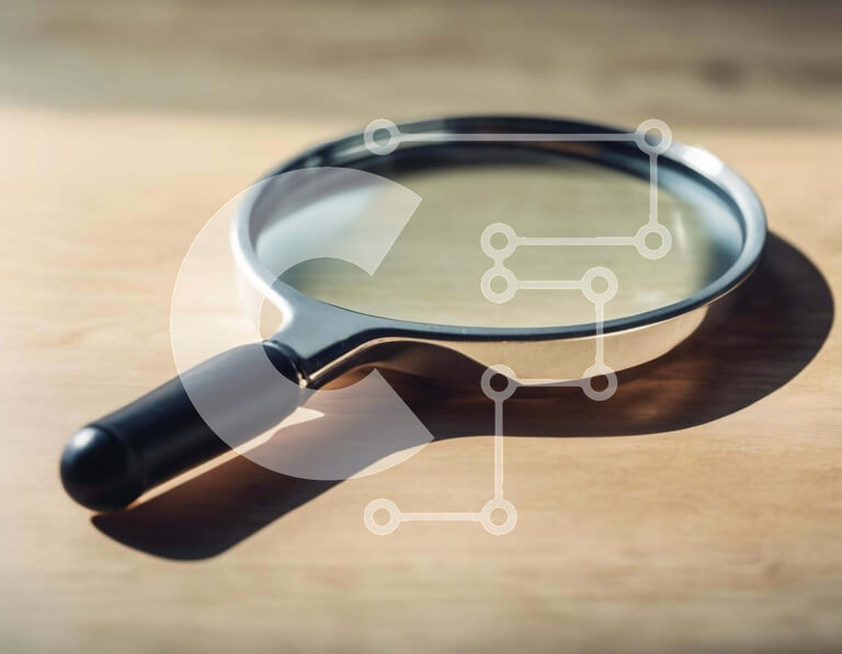 Intra Συλλεκτικό Ξύλινο Παζλ Plywood  4mm - Μεγεθυντικός φακός στο τραπέζι Σε Ξύλινο Κουτί - Διαστάσεις: 10x10 cm – 25 κομμάτια