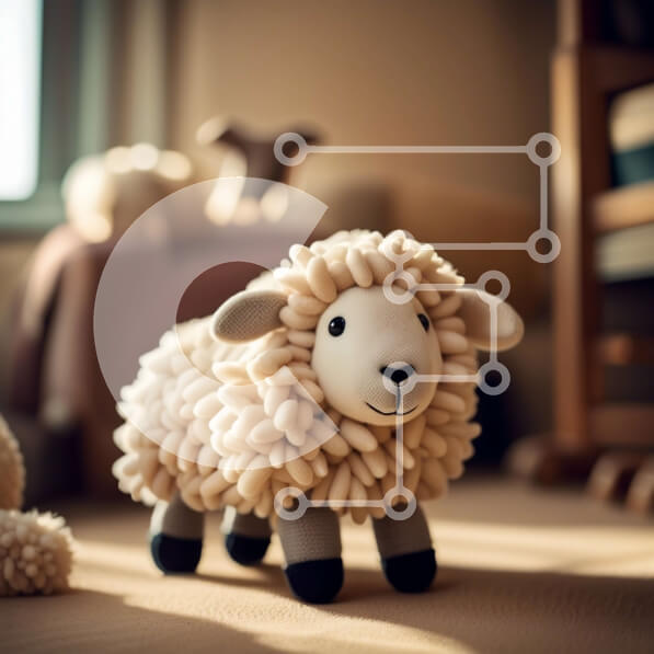 Intra Συλλεκτικό Ξύλινο Παζλ Plywood  4mm - Άνετο και φιλόξενο υπνοδωμάτιο με παιχνίδι με γεμιστά πρόβατα Σε Ξύλινο Κουτί - Διαστάσεις Puzzle: 10x10 cm – 25 κομμάτια