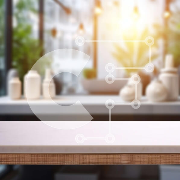 Intra Συλλεκτικό Ξύλινο Παζλ Plywood  4mm - Τραπέζι από λευκό μάρμαρο με βάζο με φρέσκα λουλούδια Σε Ξύλινο Κουτί - Διαστάσεις Puzzle: 10x10 cm – 25 κομμάτια