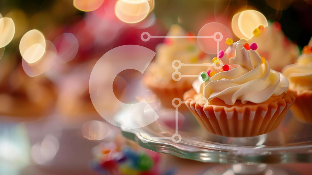 Σετ των 2 Intra Συλλεκτικό Ξύλινο Παζλ Plywood  4mm - Εορταστικά Cupcakes με πολύχρωμα ψεκάσματα και κεριά Σε Ξύλινο Κουτί - Διαστάσεις: 10x10 cm – 25 κομμάτια