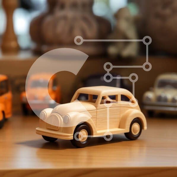 Intra Συλλεκτικό Ξύλινο Παζλ Plywood  4mm - Συλλογή Ξύλινων Αυτοκινήτων Παιχνιδιών σε ράφι Σε Ξύλινο Κουτί - Διαστάσεις: 10x10 cm – 25 κομμάτια