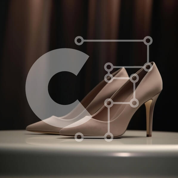 Σετ των 2 Intra Συλλεκτικό Ξύλινο Παζλ Plywood  4mm - Μπεζ ψηλοτάκουνα σε λευκό τραπέζι Σε Ξύλινο Κουτί - Διαστάσεις: 10x10 cm – 25 κομμάτια