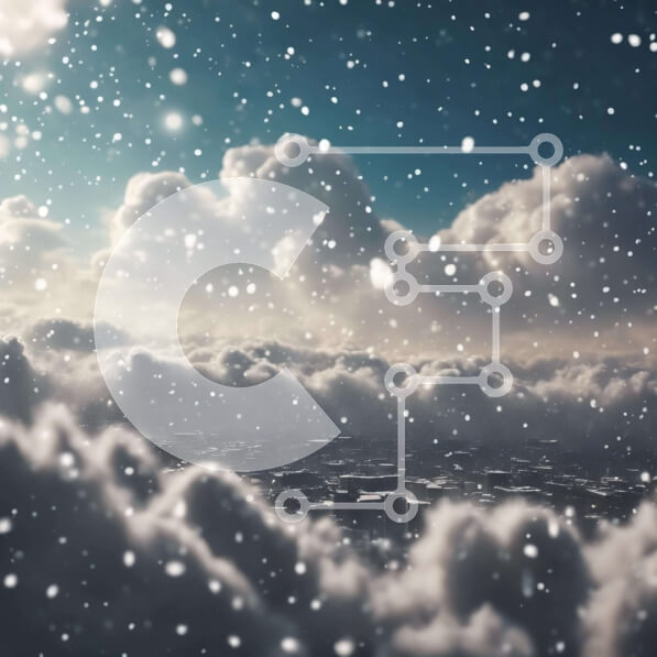 Intra Συλλεκτικό Ξύλινο Παζλ Plywood  4mm - Χιονόπτωση σε συννεφιασμένο ουρανό Σε Ξύλινο Κουτί - Διαστάσεις Puzzle: 10x10 cm – 25 κομμάτια