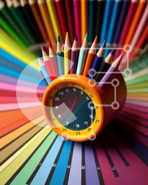 Intra Συλλεκτικό Ξύλινο Παζλ Plywood  4mm - Πολύχρωμη μολυβοθήκη με φωτεινά χρωματιστά μολύβια Σε Ξύλινο Κουτί - Διαστάσεις: 10x10 cm – 25 κομμάτια