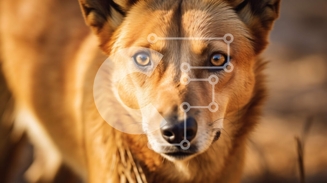 Intra Συλλεκτικό Ξύλινο Παζλ Plywood  4mm - Σοβαρός καφέ σκύλος με δασύτριχη γούνα Σε Ξύλινο Κουτί - Διαστάσεις: 10x10 cm – 25 κομμάτια