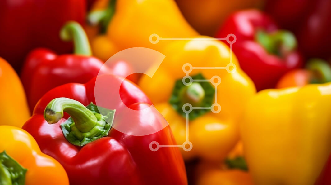 Σετ των 2 Intra Συλλεκτικό Ξύλινο Παζλ Plywood  4mm - Πυραμίδα από πιπεριές σε κόκκινο, κίτρινο και πράσινο χρώμα Σε Ξύλινο Κουτί - Διαστάσεις: 10x10 cm – 25 κομμάτια