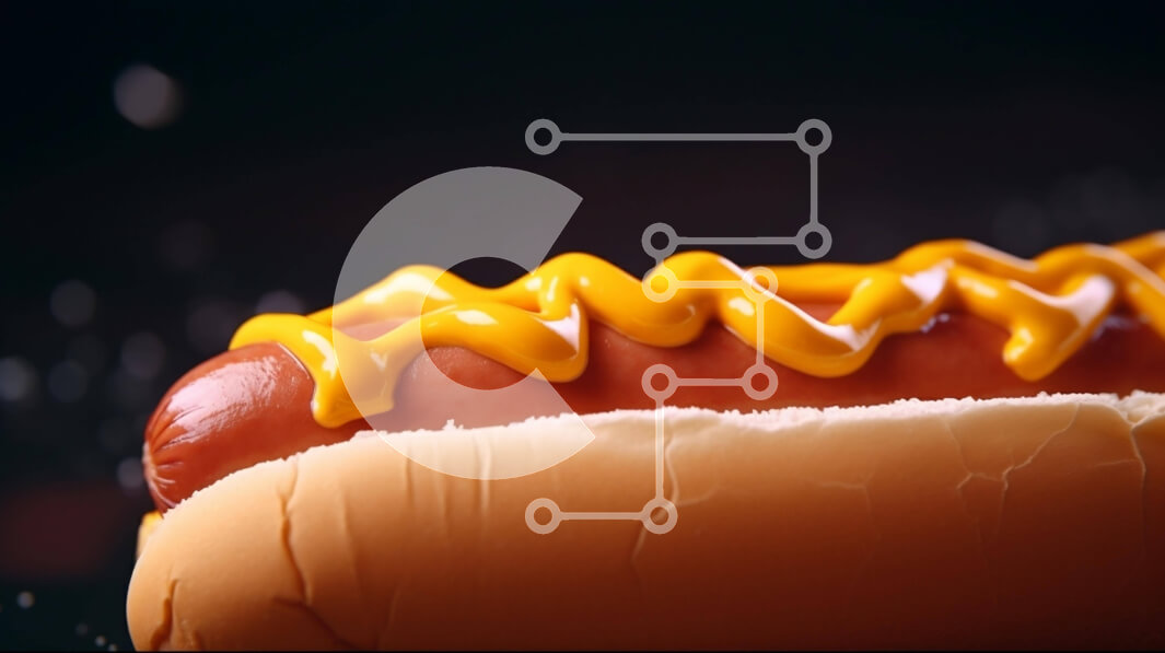 Σετ των 2 Intra Συλλεκτικό Ξύλινο Παζλ Plywood  4mm - Νόστιμο χοτ ντογκ με μουστάρδα, μαγιονέζα και κέτσαπ Σε Ξύλινο Κουτί - Διαστάσεις: 10x10 cm – 25 κομμάτια