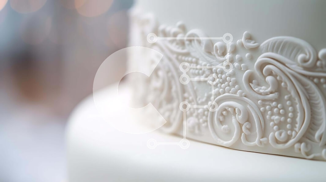 Σετ των 2 Intra Συλλεκτικό Ξύλινο Παζλ Plywood  4mm - Πολύπλοκα διακοσμημένη λευκή τούρτα Σε Ξύλινο Κουτί - Διαστάσεις: 10x10 cm – 25 κομμάτια