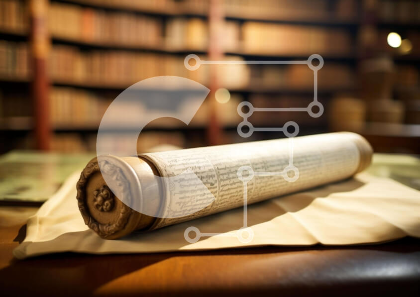 Intra Συλλεκτικό Ξύλινο Παζλ Plywood  4mm - Παλιό κύλινδρο με την επιγραφή «Μεσσίας». Σε Ξύλινο Κουτί - Διαστάσεις Puzzle: 10x10 cm – 25 κομμάτια