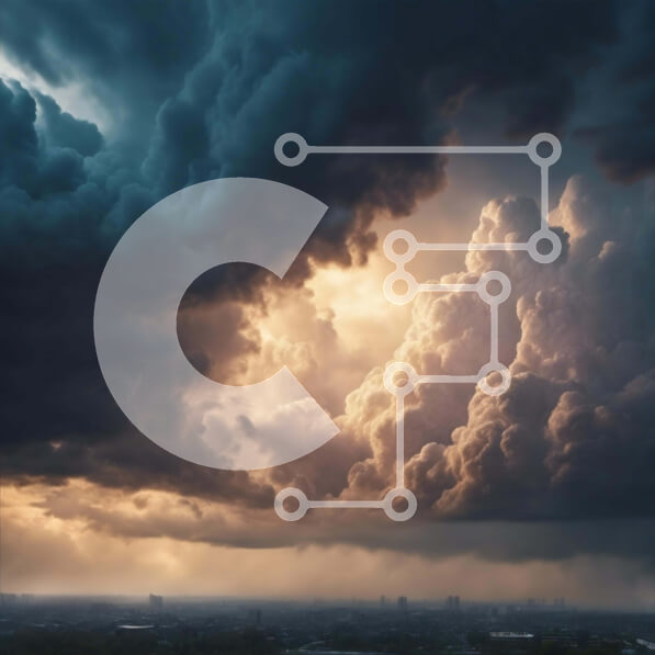 Intra Συλλεκτικό Ξύλινο Παζλ Plywood  4mm - Επικείμενη καταιγίδα με σκοτεινά σύννεφα Σε Ξύλινο Κουτί - Διαστάσεις Puzzle: 10x10 cm – 25 κομμάτια